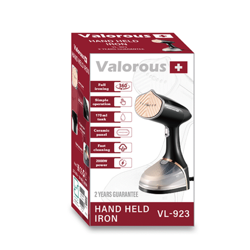 Alternative view of Valorous standing steam iron model VL-923