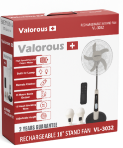 Alternative view of Valorous Stand Fan, Model VL-3032